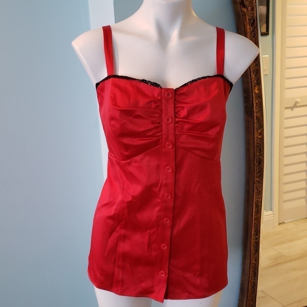 Torrid Satiny Sexy Red Top with Adjustable Straps NWT